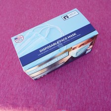 SARLET Maschera Viso Monouso Non Medica 3 Strati Earloop / SCATOLA 50 Pezzi Made in USA Mascaras price