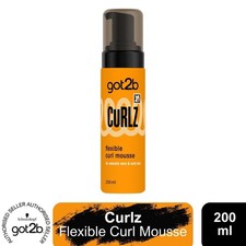 Got2b Curlz Curl Mousse 200 ml schiuma per styling capelli ricci ondulati tenuta flessibile rimbalzo Hair Styling Mousse price