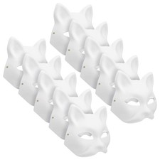 MAELSTROM 10 Pezzi Maschere per Gatti Maschera Terica Bianco Base Animali Adulti, A-10pz Masks price