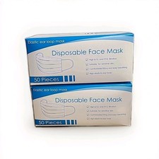 2 X 50 PK Maschera Viso Monouso Earloop per Casa Scuola Struttura Medica Masks price