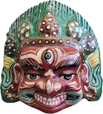 Maschera viso asiatica colorata sorridente viso felice SCARICA DIGITALE stampa a casa Masks price