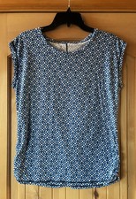 Top T by Talbots blu e nero con maniche ad aletta MP Blusa price
