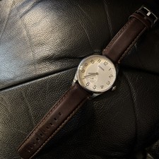 Fossil FS4851 Uomo Quarzo Analogico 50m Quadrante Bianco Cinturino Pelle Marrone 42mm Stopwatch price