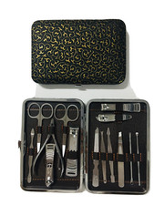 BEAUTY SET 14 PEZZI MANICURE PEDICURE CURA CORPO TAGLIA UNGHIE FORBICI MANI Corpo Cura Set price