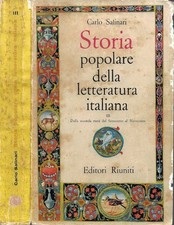 Storia Popolare della Letteratura Italiana. Vol. III: Dalla Seconda Metà del Set Letteratura popolare price