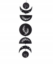 Ghirlanda Pendente Fasi Ciclo Lunare Boho Decorazione da Parete in Legno Nera Decorazioni da parete in legno price