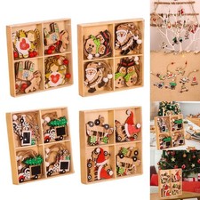 Confezione da 12 decorazioni per finestre da parete in legno con ornamenti Decorazioni da parete in legno price