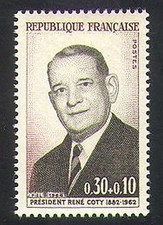Francia 1964 Presidente René Coty/Politica/Statisti/Politico/Popolo 1v (n36937) Statesmen & Politicians price