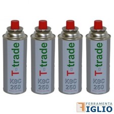 Bomboletta Cartuccia Gas Butano 4 PZ per Ricarica Fornello Cucina da Campeggio Campeggio Cucina price
