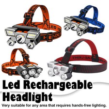 Torcia frontale 5LEDs LED dimmerabile da esterno luce frontale USB testa alta potenza Headlamp price
