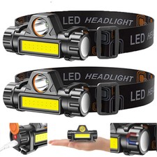 Confezione 2 Torce LED Ricaricabili USB Impermeabile Faro Headlamp price