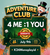 Partners Monopoly_Go|Adventure club | economico| 9 luglio| venditore di fiducia Adventure price