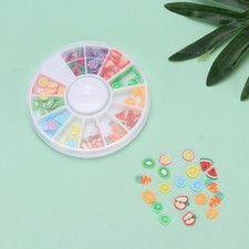 8 Scatole Accessori Unghie Decorazione Argilla Charms Modello Frutta Arte Smalto per unghie price