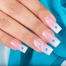 1 Confezione Micro Perline Nail Art Blu Per Manicure Fai Da Te e Decorazione Smalto per unghie price