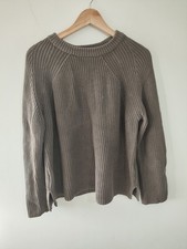 Maglione pullover donna M&S L 16 18 marrone moka casual manica lunga maglia grossa Maglioni, cardigan e maglieria donna price