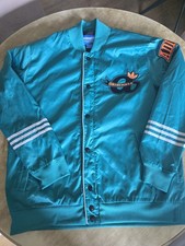 Giacca Vintage Adidas Originals Varsity Miami Dolphins Teal/Orange - Uomo Large Giacca uomo price