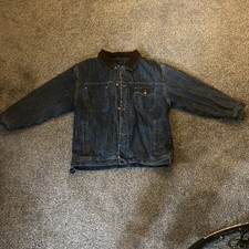 Tommy Hilfiger giacca uomo fienile XXL vintage blu denim fodera trapuntata Tommy Jean Giacca uomo price