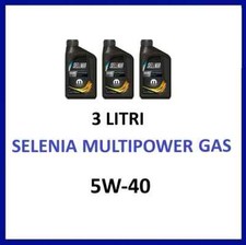3 LITRI OLIO MOTORE SELENIA MULTIPOWER GAS 5W-40 mopar ACEA C3 API SM (3 L) Olio motore price