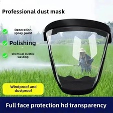 Maschera viso completa antiappannamento vernice polvere occhi sicura protezione trasparente Face Shield & Mask price