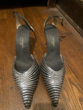 Scarpa donna vintage RAGAZZA tacco alto a punta strass pompa taglia 10 B Scarpe Classico Ragazza price