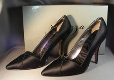 CHIC & CLASSIC RAGAZZA TACCO A SPILLO RASO NERO ANTIGUA TAGLIA 6 NUOVO CON SCATOLA Scarpe Classico Ragazza price