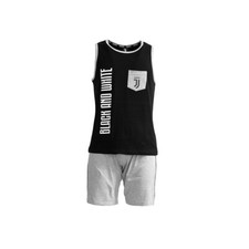 Pigiama ragazzo corto F.C. Juventus ufficiale spalla larga JU15092 - Nero Z090 Pigiama ragazzo price
