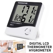 Termometro digitale LCD igrometro misuratore umidità ambiente interno temperatura orologio Thermometer & Hygrometer price