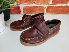 SCARPE DA BARCA RUSSELL & BROMLEY UK 12 EU 30 MARRONE CASTAGNA ELEGANTI PELLE RAGAZZO SCUOLA Scarpe Boat Ragazzo price
