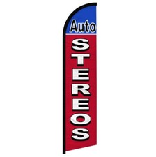 Auto Stereo (RD/BL) Windless Full Sleeve Pubblicità Ricambi Auto Banner Bandiera Auto Stereos price
