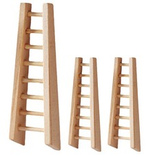 3 Pezzi Piccola Scala Decorativa Legno Miniatura Casa delle Bambole Accessori Ladders price