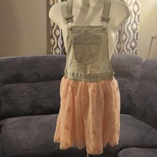Set salopette denim gonna rosa adorabile Jordache taglia large bambina #Jordache Jumpsuit e Dungarees Ragazza price