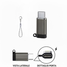 Adattatore Usb-C A 8 Pin Ricarica Veloce Trasferimento Dati Portatile Portatile Adattatore price