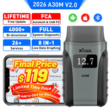 2026 XTOOL A30M V2.0 Bluetooth Full System Diagnostic Tool Bidirectional Scanner Scanners price