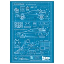 Ritorno al Futuro Edizione Limitata Time Machine Blueprint Stampa artistica A3 Blueprint Machine price