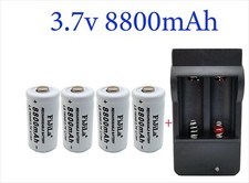 2/4/8/12 pezzi Batteria ricaricabile + caricabatterie 16340 8800mAh CR123A 3.7V Batteria Caricabatterie price