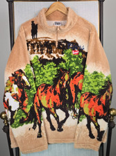 Giacca COORS BANQUET BEER uomo grande morbida pile sherpa 1/4 zip cavallo Colorado Raincoat Ragazzo price