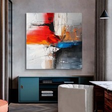Dipinti olio astratti rossi dipinti a mano su tela arte da parete arredo casa Interior Parete Paint price