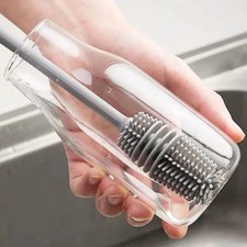 Spazzola per biberon in silicone manico lungo pulitore tazza biberon vetro scrubber UK Ciuccio-biberon Detergent price