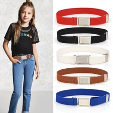 Cinture Ragazzi Bambini Ragazze Elastiche Regolabili Bambini Lega Argento Fibbia Bambino UK Belts Bambini price