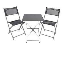 Set mobili da balcone 3 pezzi set bistrot mobili da esterno giardino antracit... Set Mobili da Giardino price