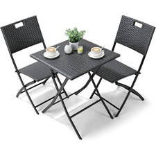 Set di 3 mobili da giardino 01-0315, 1 tavolo e 2 sedie, grigio - A Set Mobili da Giardino price