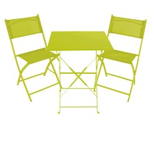 Set mobili da balcone 3 pezzi set bistrot mobili da esterno giardino verde li... Set Mobili da Giardino price