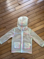 Impermeabile in vinile bambino taglia 3T giacca antipioggia trasparente trasparente trasparente Raincoat Bebè price