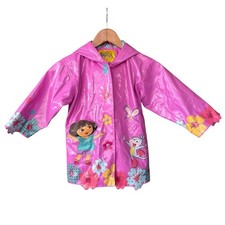 Kidorable Nickelodeon Dora The Explorer Giacca Impermeabile Rosa Stivali Farfalla 4T Raincoat Bebè price
