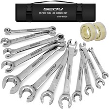 12PC Flare Nut Wrench Set with 2 PTFE Tape Metric & SAE Brake Line Wrench Offset Tape price
