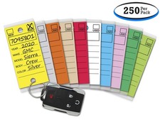 Versa Tags Key Tags - Dealership Key Tags w/ Plastic Laminate Seal (250 Per Box) Key price