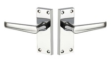 Maniglie interne cromate per porte su piastra posteriore - Maniglie per porte cromate lucide Doorknob Serratura price