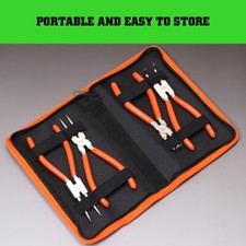 4pcs Heavy Duty 7" Circlip Plier Snap Ring Plier External Internal Kit w/ Pouch Pliers price
