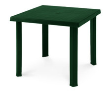 Tavolo in plastica resina da Esterno Giardino 80x80 H72cm gambe smontabili Verde Giardino Tavolo price