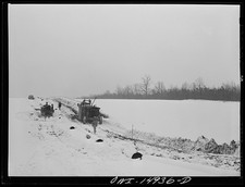 Pennsylvania 1942 guerra emergenza gasdotto fossato trincea neve Trenching Machine price
